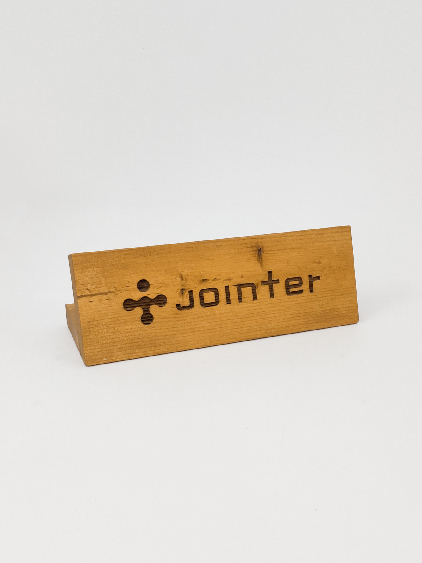 WOODEN LOGO STAND