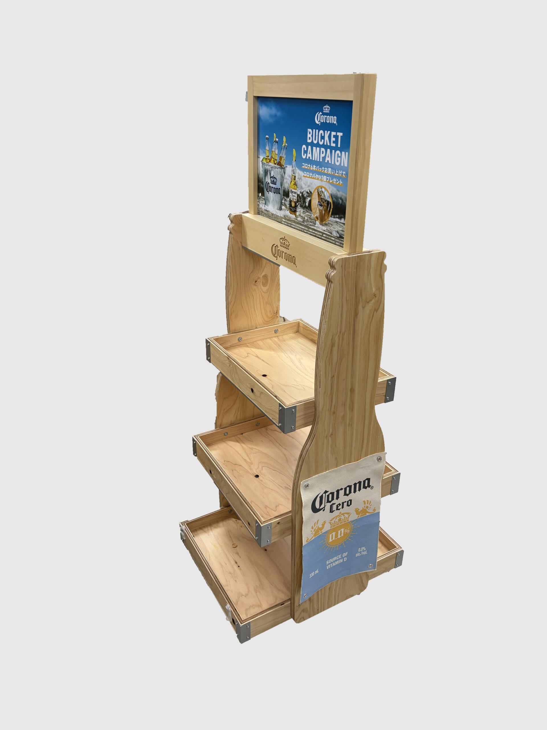 WOODEN FIXTURE FOR BOTTLE BEER